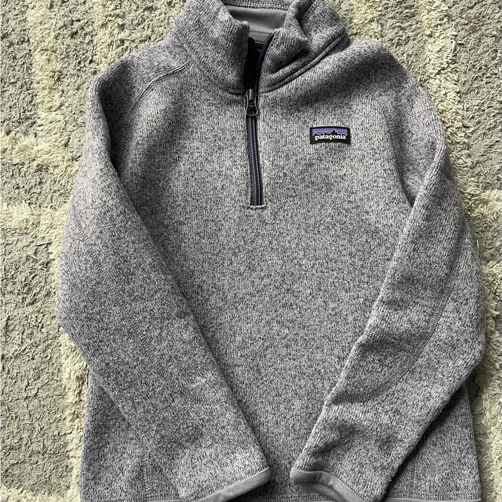 Patagonia Kids' Half-Zip Sweater in Gray